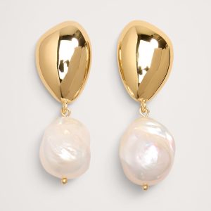 Telaio Pebble Pearl Earrings by Aureus + Argent