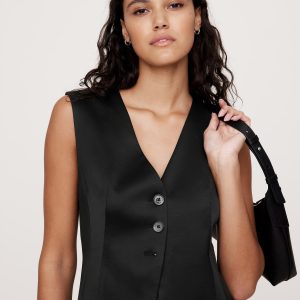 Italian Satin Long Vest