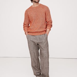 Marled Cotton Ribbed Sweater