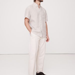 Standard-Fit Linen Short-Sleeve Shirt