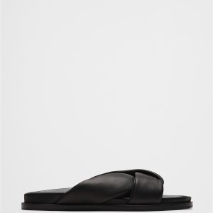 Leather Knot Slide Sandal