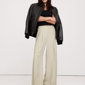 Ultra High-Rise Wide-Leg Drapey Twill Pant