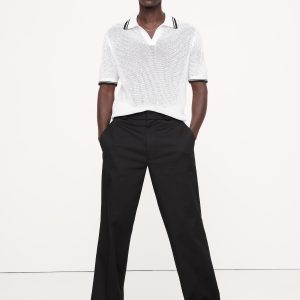 Cotton Zig-Zag Sweater Polo