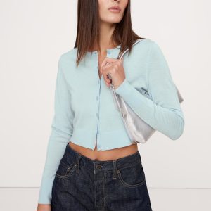 Lightweight Merino Cropped Cardigan
