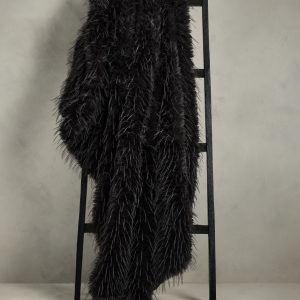 Tipped Faux Fur Throw