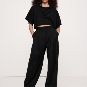 Oversized Vintage Cotton Cropped T-Shirt