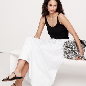 Cotton Poplin Maxi Skirt