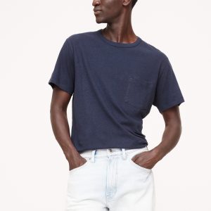 Boxy Linen-Cotton T-Shirt