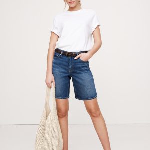 High-Rise Denim 8" Short