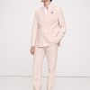 Double-Breasted Linen Suit Jacket