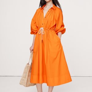 Cotton Poplin Midi Shirtdress