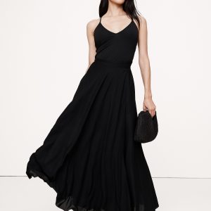 Cross-Back Jersey Maxi Dress
