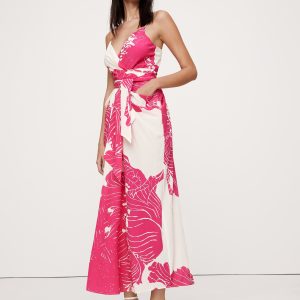 Matte Silk Wrap Dress