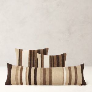 Handwoven Striped Cotton-Linen Pillow Cover