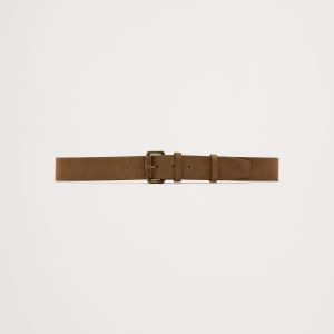 Leather Belt with Covered Roller Buckle