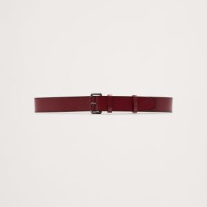 Leather Belt with Covered Roller Buckle