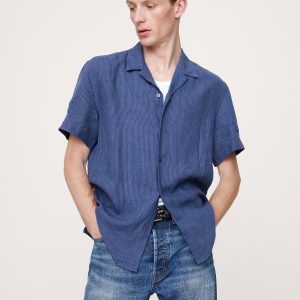 Standard-Fit Linen Resort Shirt
