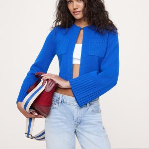 Merino-Cashmere Crop Cardigan