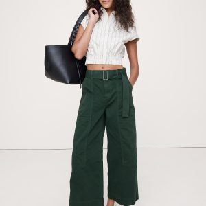 High-Rise Wide-Leg Utility Crop Pant