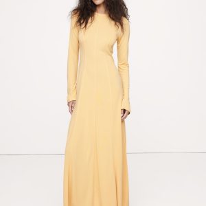 Paneled Knit Maxi Dress