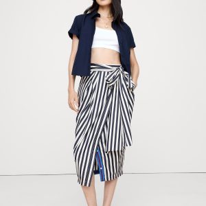 Cotton Poplin Midi Skirt