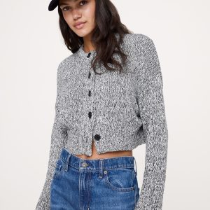 Cotton Cropped Cardigan