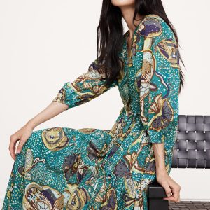 Cotton Wrap Maxi Dress