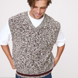 Marled Merino-Blend Sweater Vest