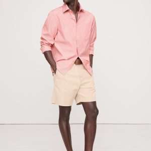 Standard-Fit Washed Cotton Poplin Shirt