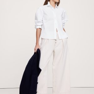 Boxy Cotton Poplin Shirt