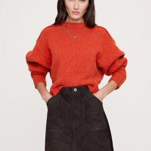 Merino-Cashmere Ribbed-Panel Sweater