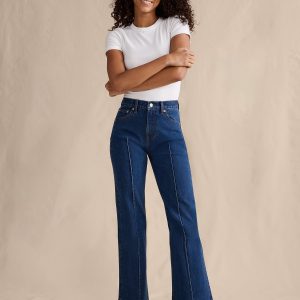 High-Rise Bootcut Crop Jean