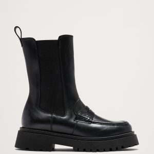 Italian Leather Penny Chelsea Boot