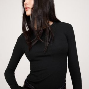 Ribbed Crew-Neck T-Shirt