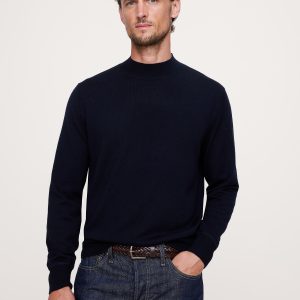 Merino Mock-Neck Sweater