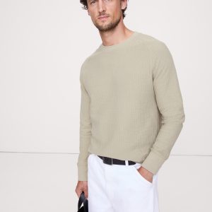 Slub Double-Knit Herringbone T-Shirt
