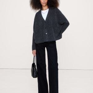 Oversized Lightweight Brushed Cashmere Cardigan