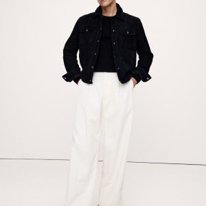 Loose Pleated Corduroy Pant