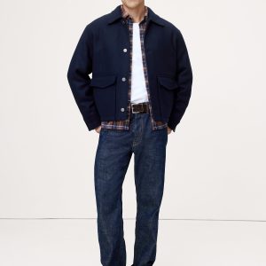 Double-Faced Wool-Blend Utility Jacket
