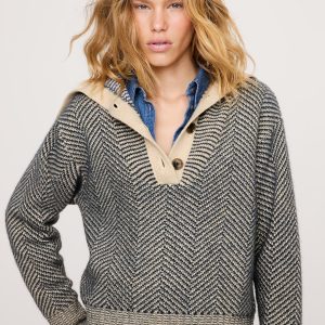 Herringbone Jacquard Sailor Sweater