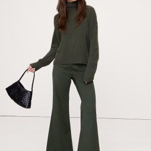 Mid-Rise Flare Italian Twill Pant