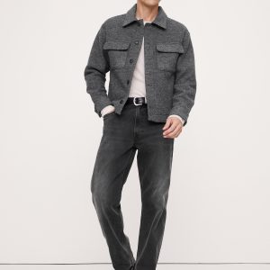 Boiled Wool-Blend Shirt Jacket